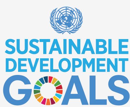 The United Nations Sustainable Development Goals emblem: the UN laurel mark above the words 'Sustainable Development Goals', with the seventeen-color goal wheel inside the letter O